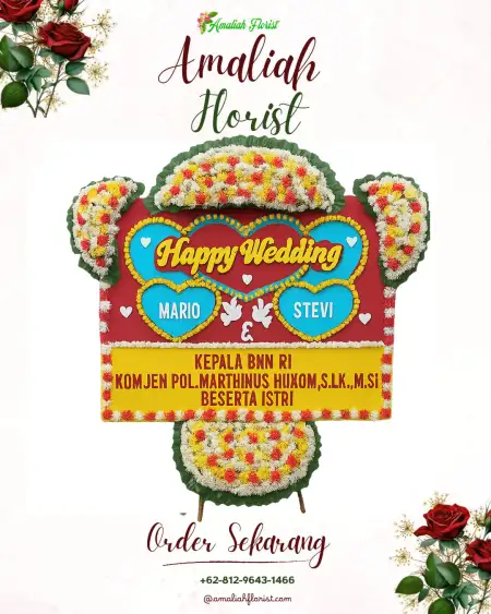 Papan Bunga Pernikahan Cabang Empat